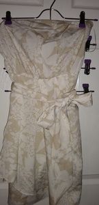 Express white and beige floral dress size 2 nwt